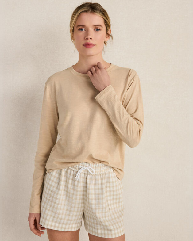 Haven Well Within Organic Cotton Slub Jersey Long Sleeve Tee – WILLOW BARK