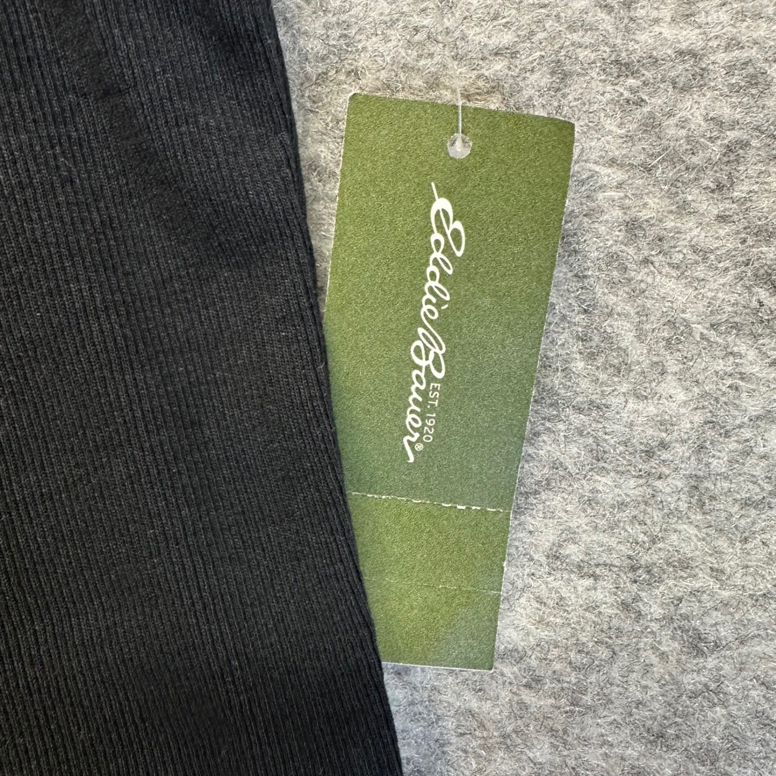 Eddie Bauer Knit Tank Top Women Large Black NEW 2×2 Rib Scoop Neck Sleeveless