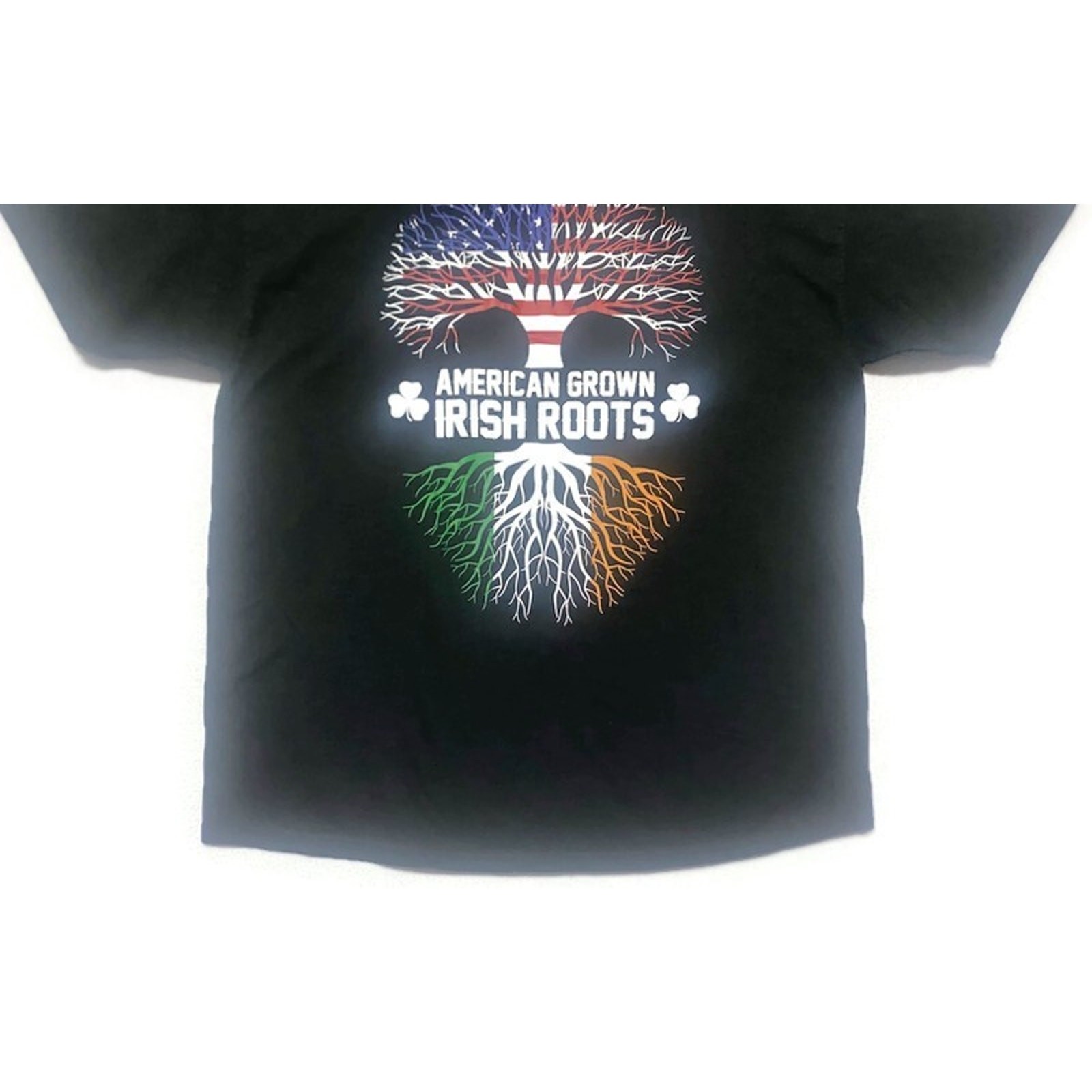 American Grown Irish Roots T-Shirt Hanes XL Comfort Soft Black Short Sleeve