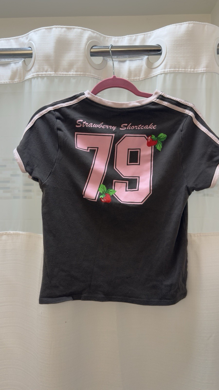 Strawberry Shortcake Vintage Style Shirt/ Brown And Pink/ Woman’s Short Top Lg