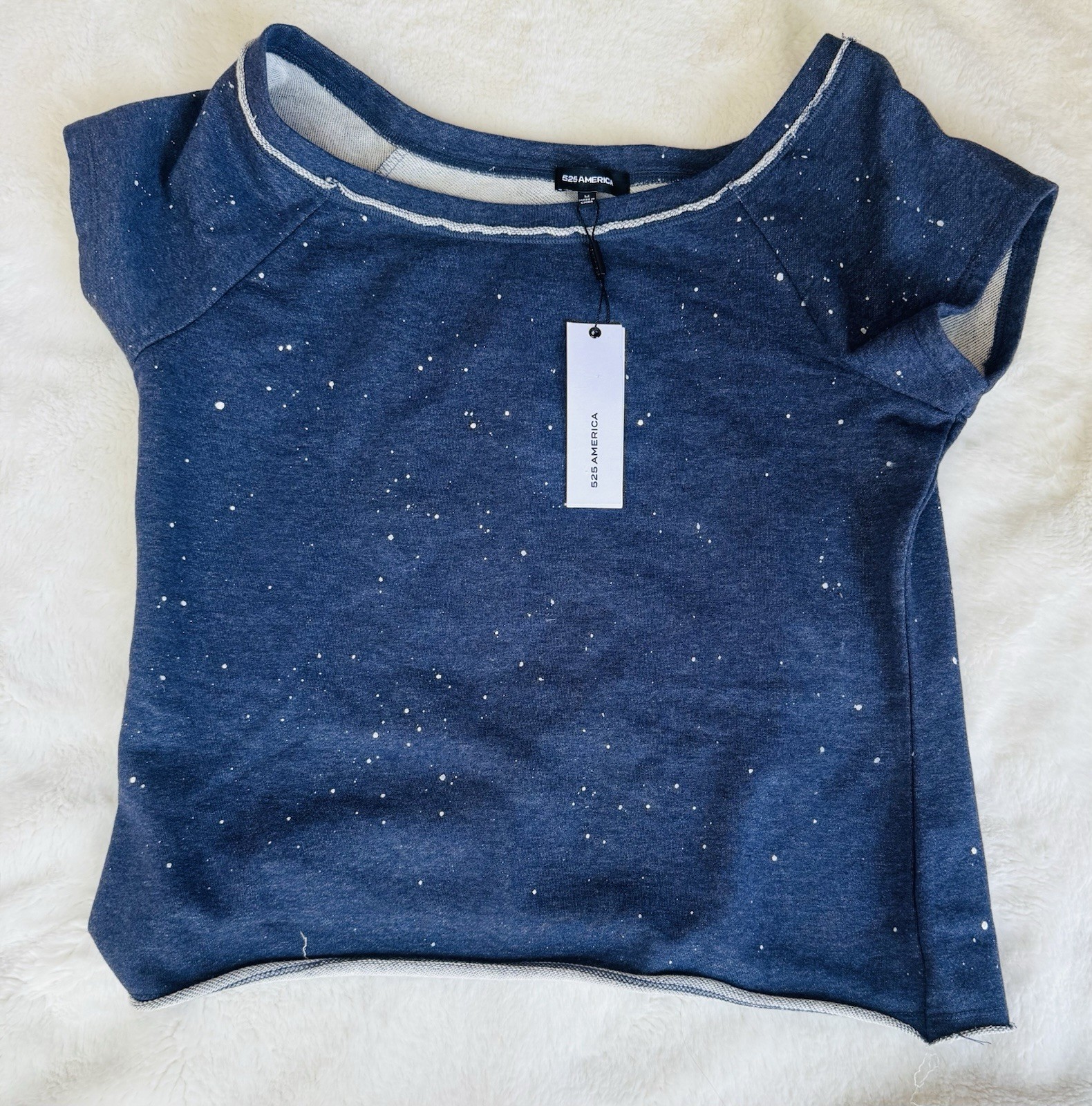 525 America Brand Women’s Blue Bleach Pullover Short Sleeves Size Med WT