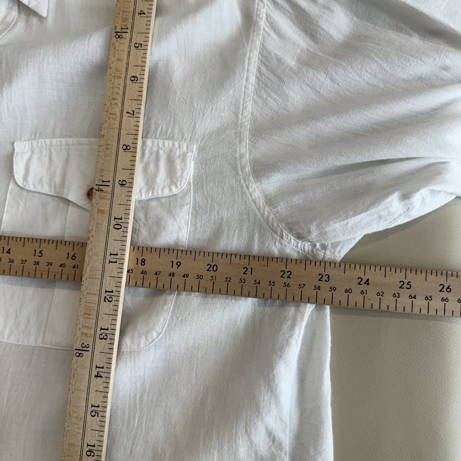 Ralph Lauren Button Shirt Women’s 8 White Cotton Safari Utility Outdoor Resort