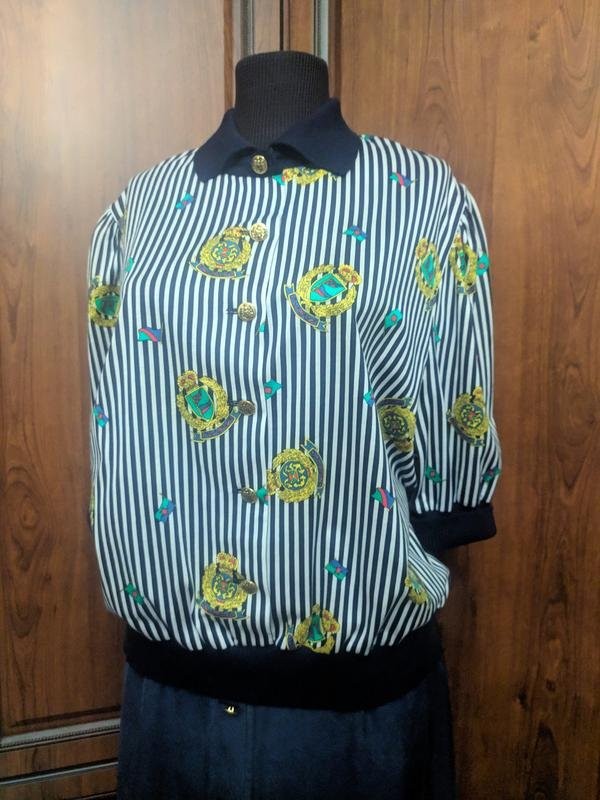 Women Peter Hahn shirt multicolor cotton 42/XL/#C918