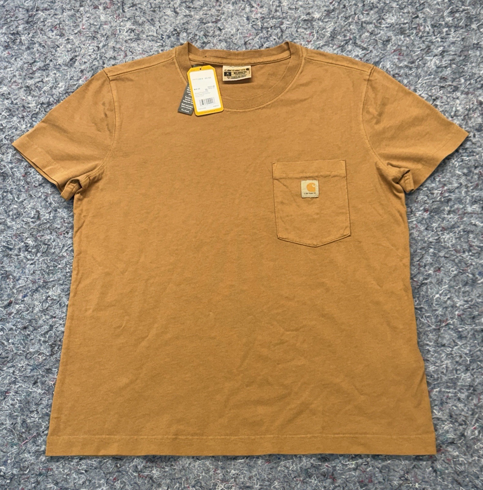 Carhartt T-Shirt Woman’s Medium (8-10) Brown Relaxed Fit Lightweight Pre-Shrunk