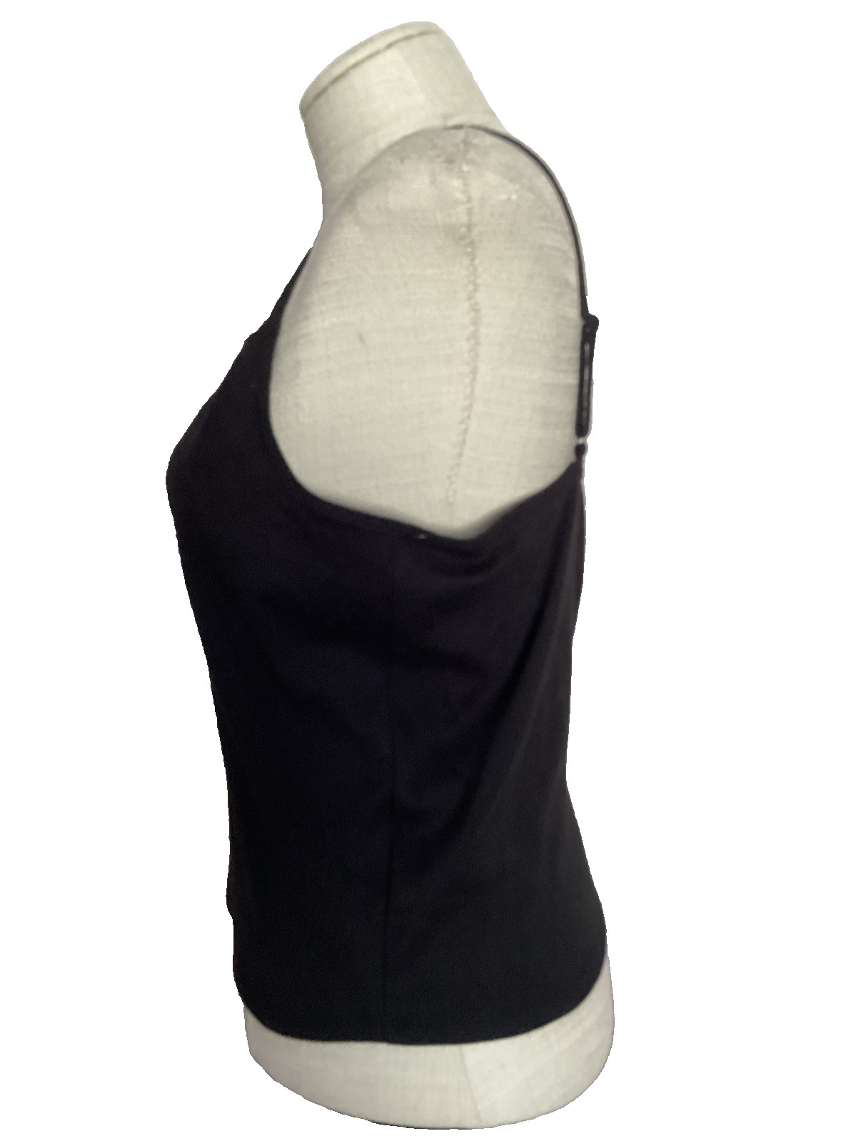 NOBO NO BOUNDARIES BLACK STRETCH KNIT VINTAGE LACE TRIM CAMI Sz. Jr. 2XL*