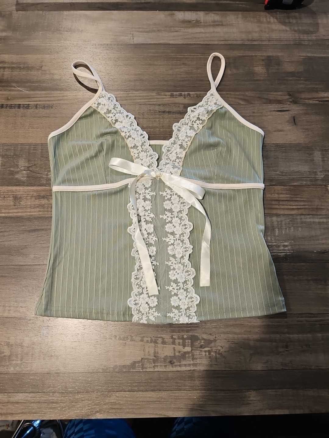 Women’s NWOT Lace Bow Top, Polyester Elastane XL