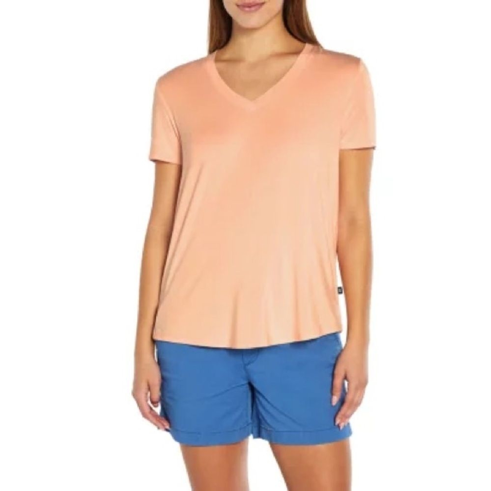 GAP NWT Women’s Short Sleeve V-Neck Tee *Peach Parfait
