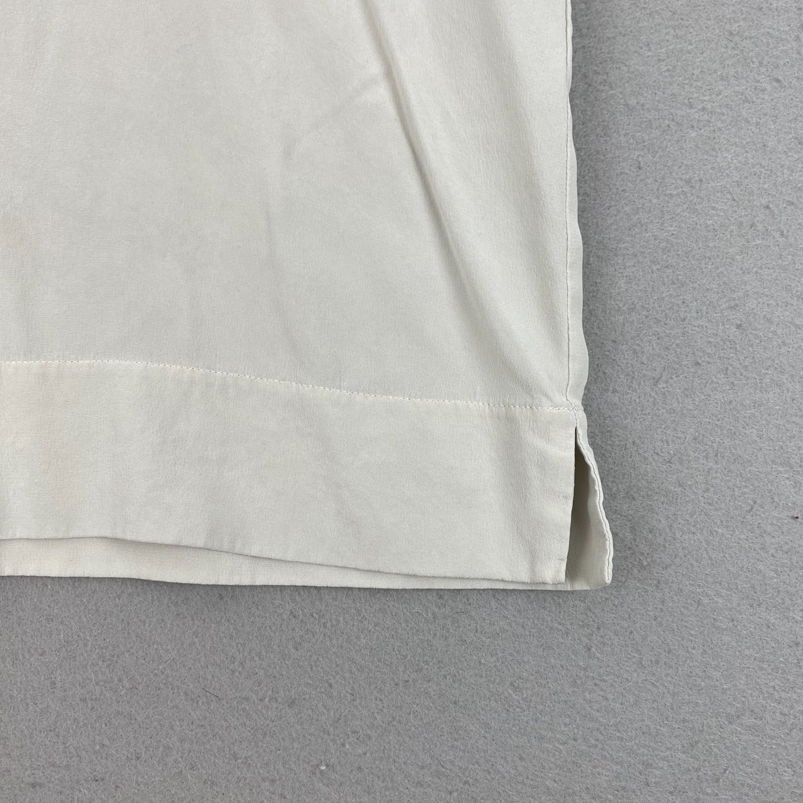 MM Lafleur Annika Top M Washable 100% Silk light gray Short Sleeve