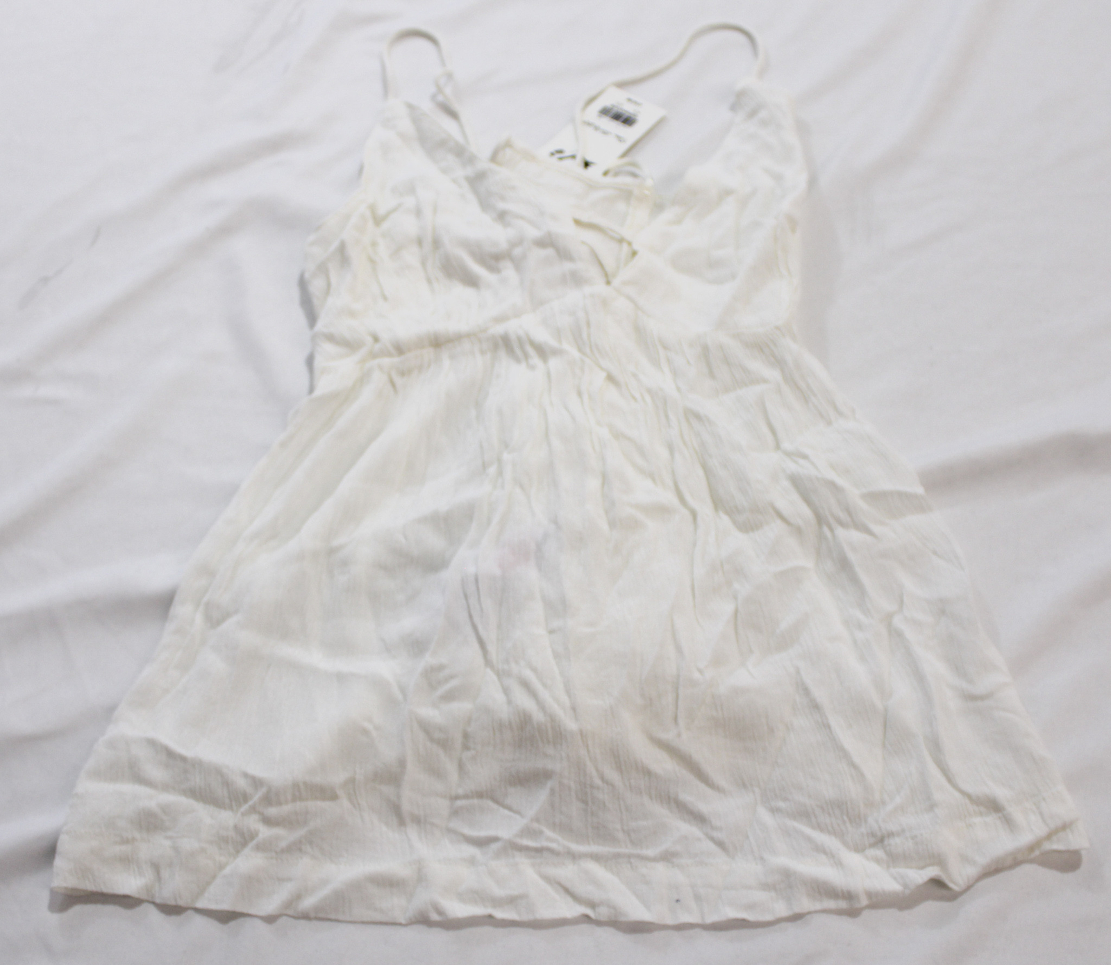 Miss Selfridge Women’s Plunge Neck Trapeze Cami DM9 Ivory White Size US:2 NWT