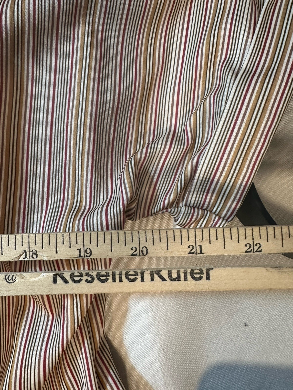 Jack Winter Knitsport Vintage Button Up Collard earth tones Stripes 18