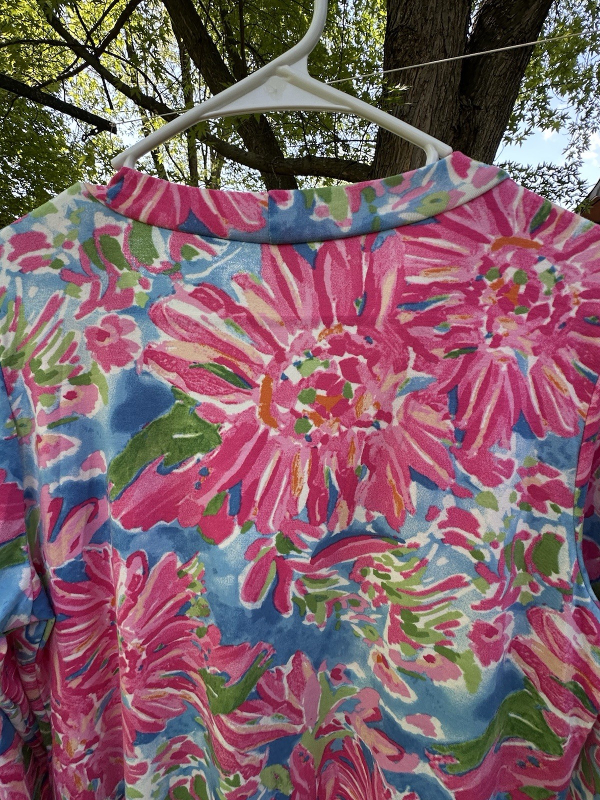 Women’s Floral Tunic Jacket/Top Multi Color, Button Down,Size Medium,