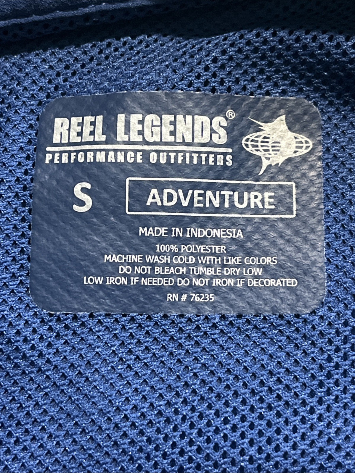 VGC Reel Legends Vented UPF 50+ Roll-Up LS 2 Pocket Stretch BD Shirt BLUE SM $50