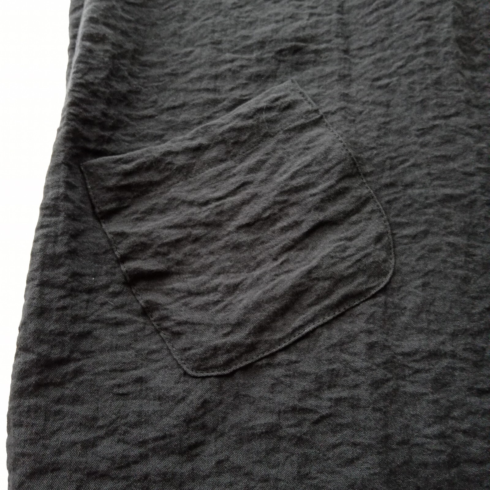Peck & Peck NWT Size **Small Button Up Black Blouse Pockets Inverted Back Pleat
