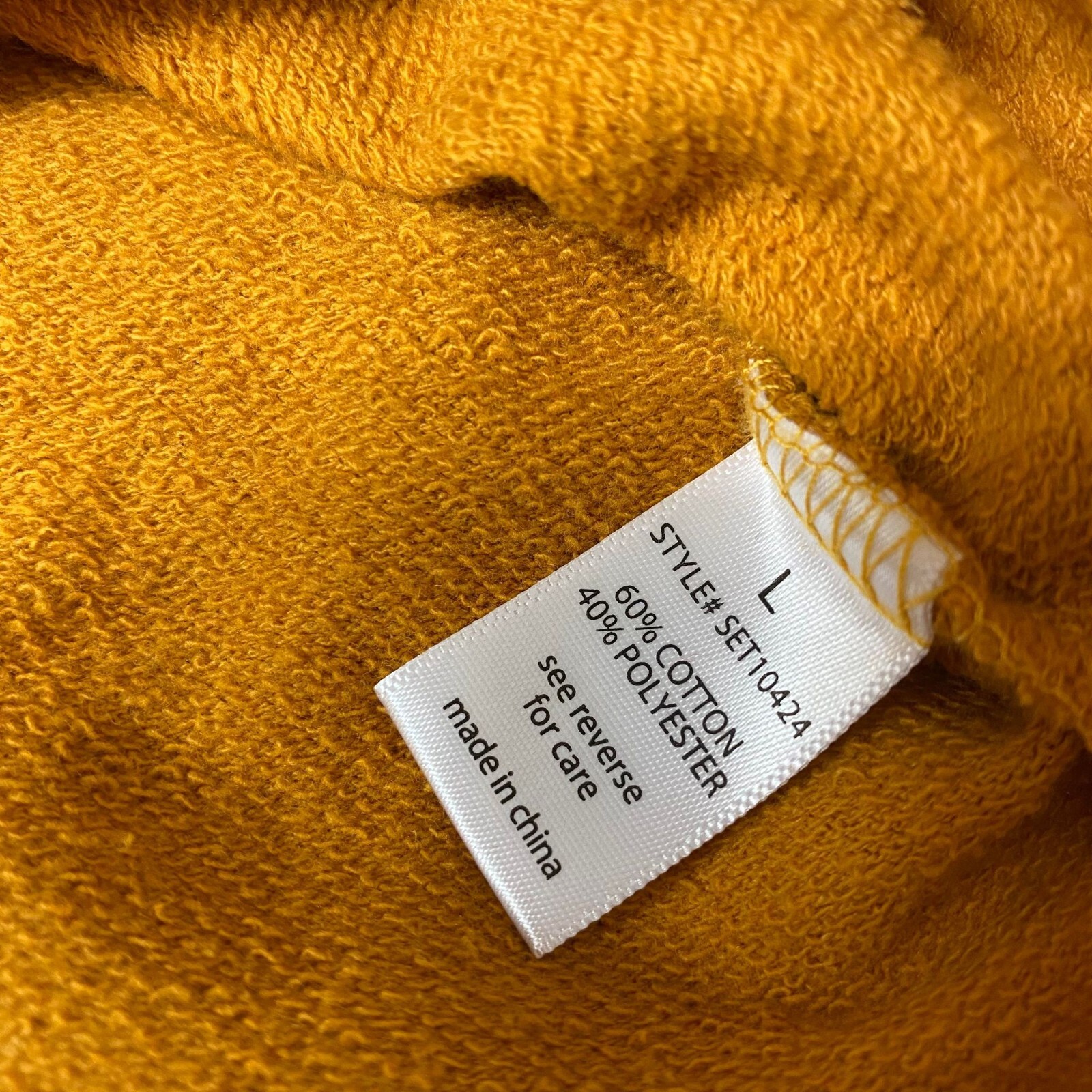 Active USA Women’s Oversized Crop Top & Shorts Terno – Size Large – Mustard
