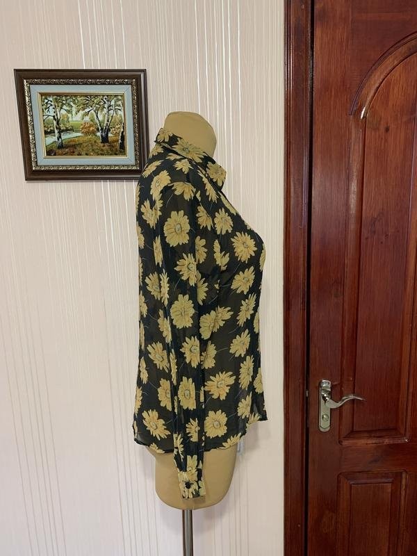 Women Etam Shirt Yellow Silk 48
