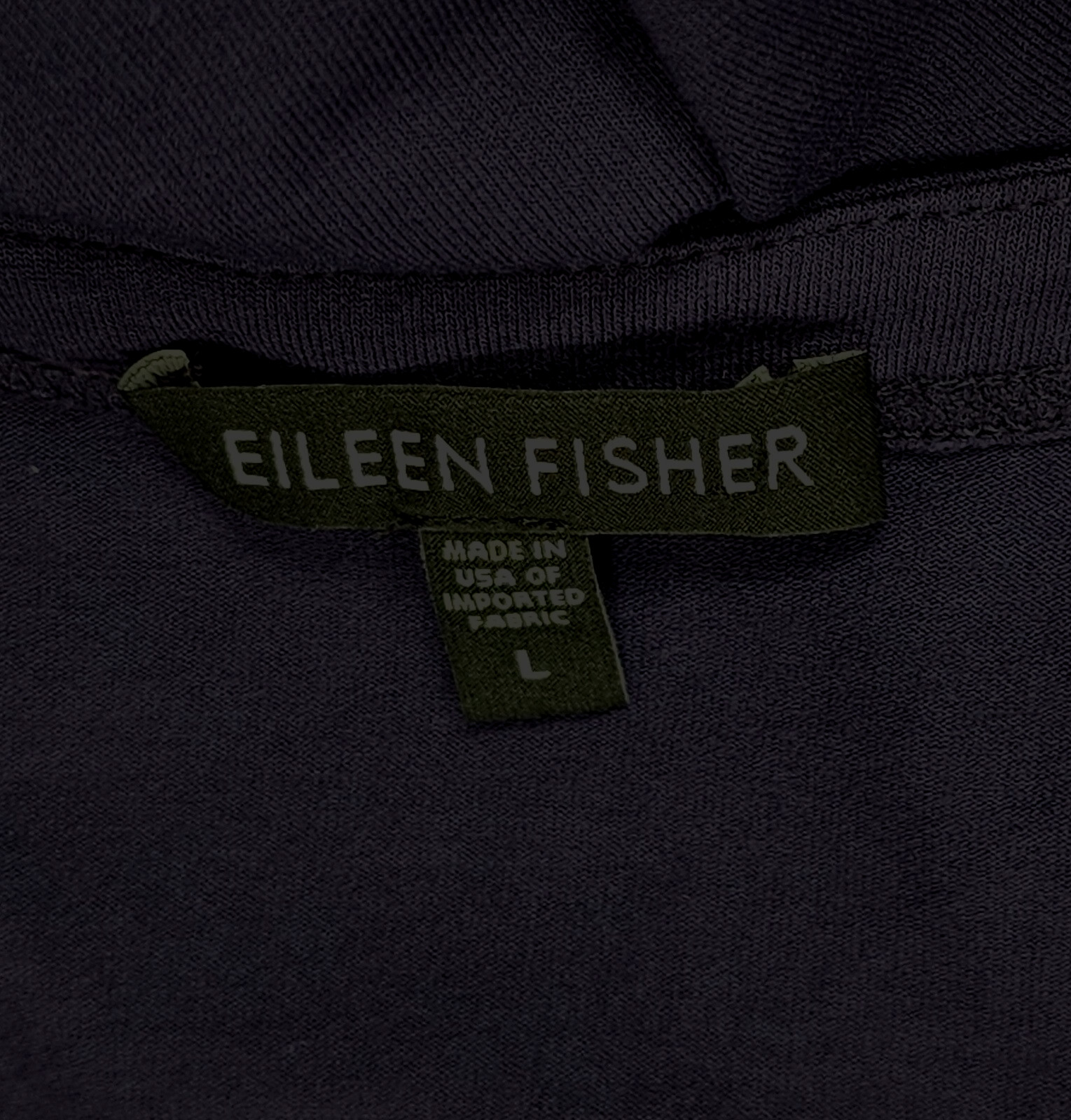 Eileen Fisher Womens Pullover Top Purple Cotton Polyester Rayon Lycra Large