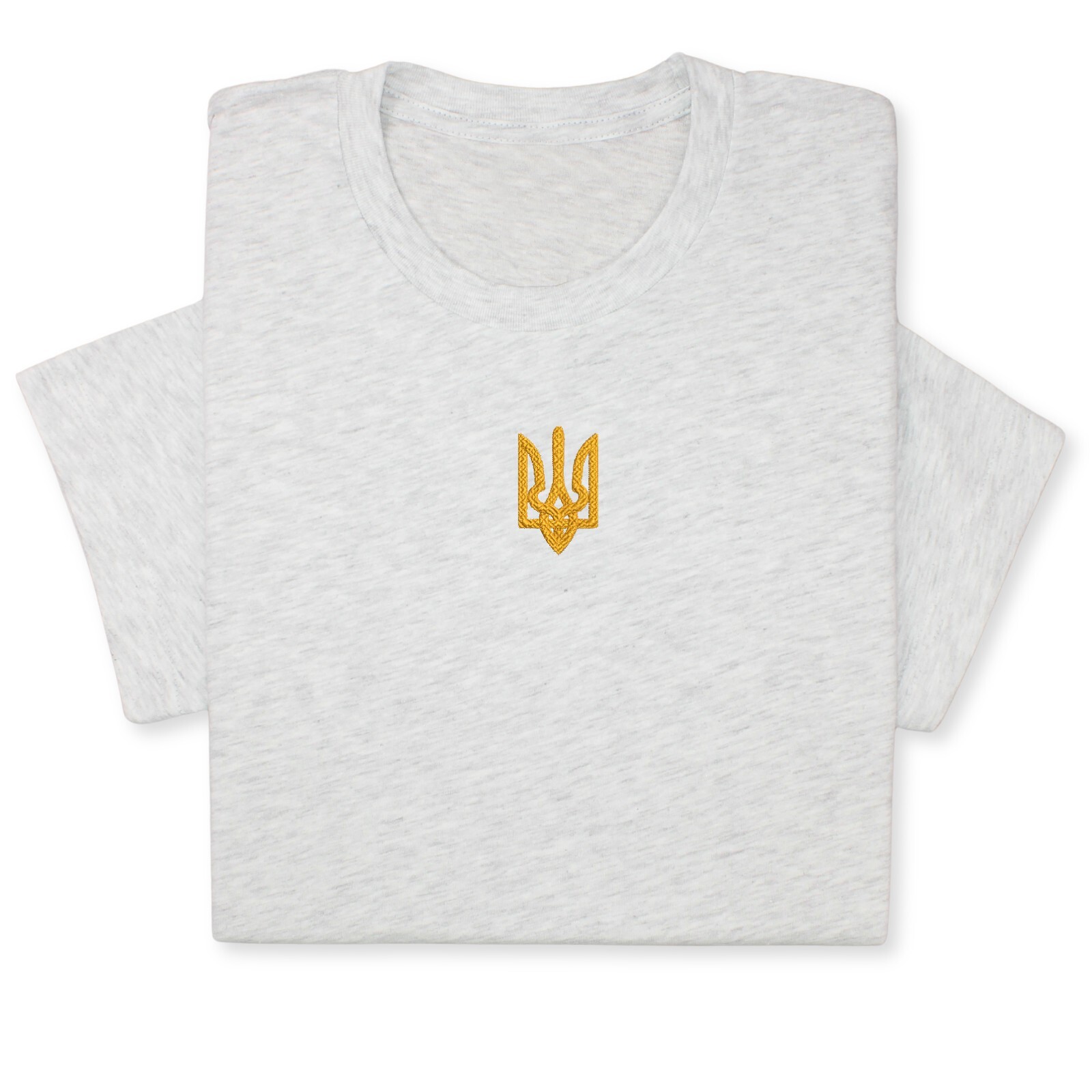 Custom Embroidered Ukrainian Coat of Arms T-Shirt Patriotic Ukraine Emblem Tee