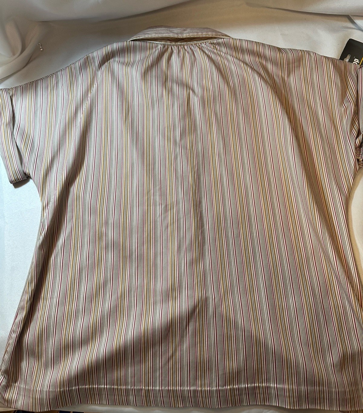 Jack Winter Knitsport Vintage Button Up Collard earth tones Stripes 18