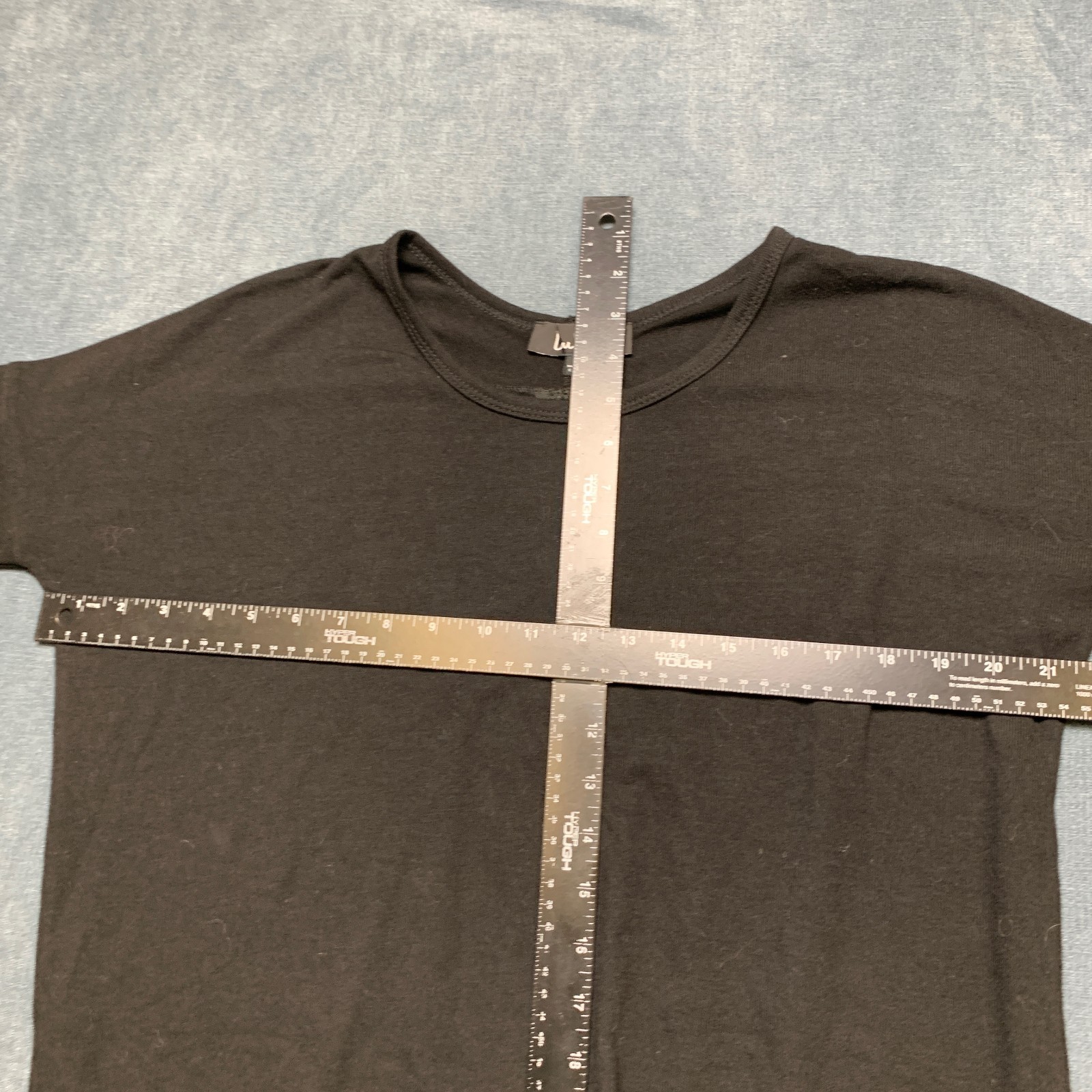 Lulus Blouse Top Womens Medium Black High-Low Hem Summer Long Sleeve Back Zip