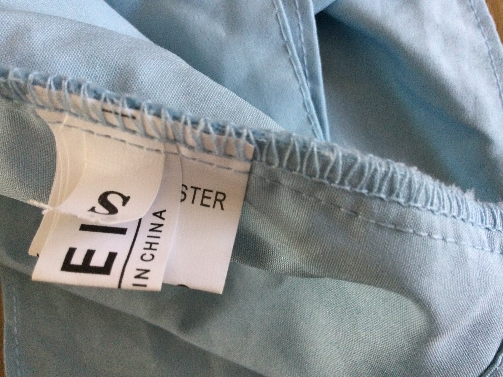 SHEIN Pale Blue Back Tie Ruffle Strap Cropped Top U.K. Small 6-8
