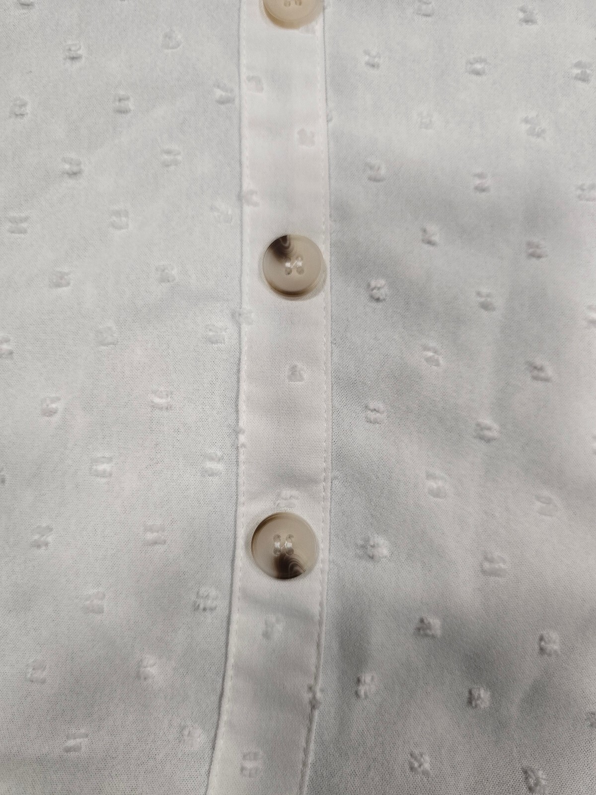 DOKOTOO White Lace Trim Button-Back Blouse