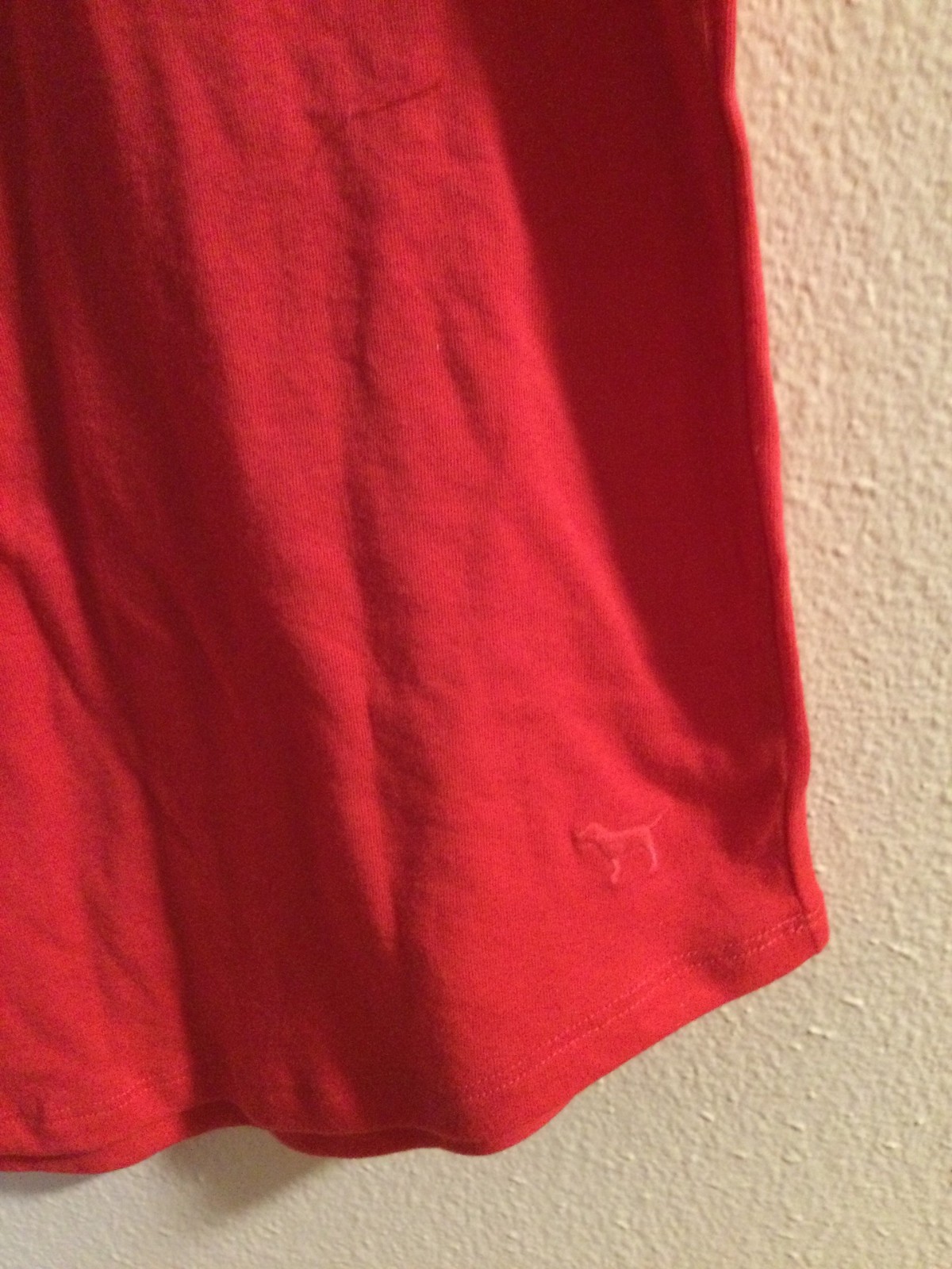 New Victoria’s Secret PINK Large Red Tee ShirtCotton Blend Relaxed Fit N7181