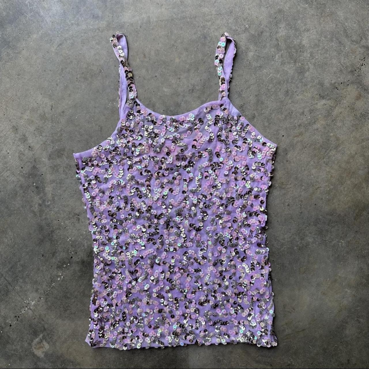 Y2K Pink Sequin Tank Top