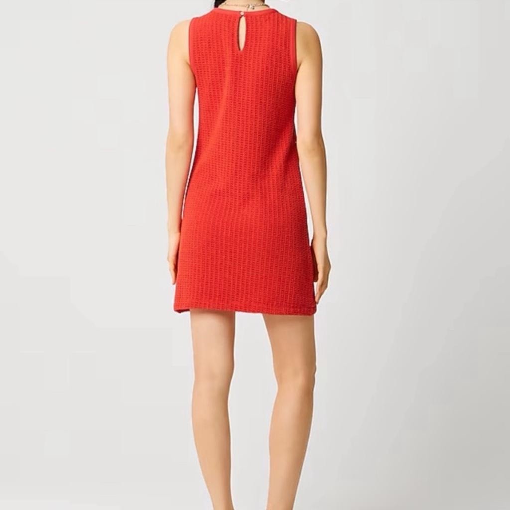 J.Crew Women’s XL Crochet Mini Dress Cerise Red Preppy Coastal Chic Summer NWT