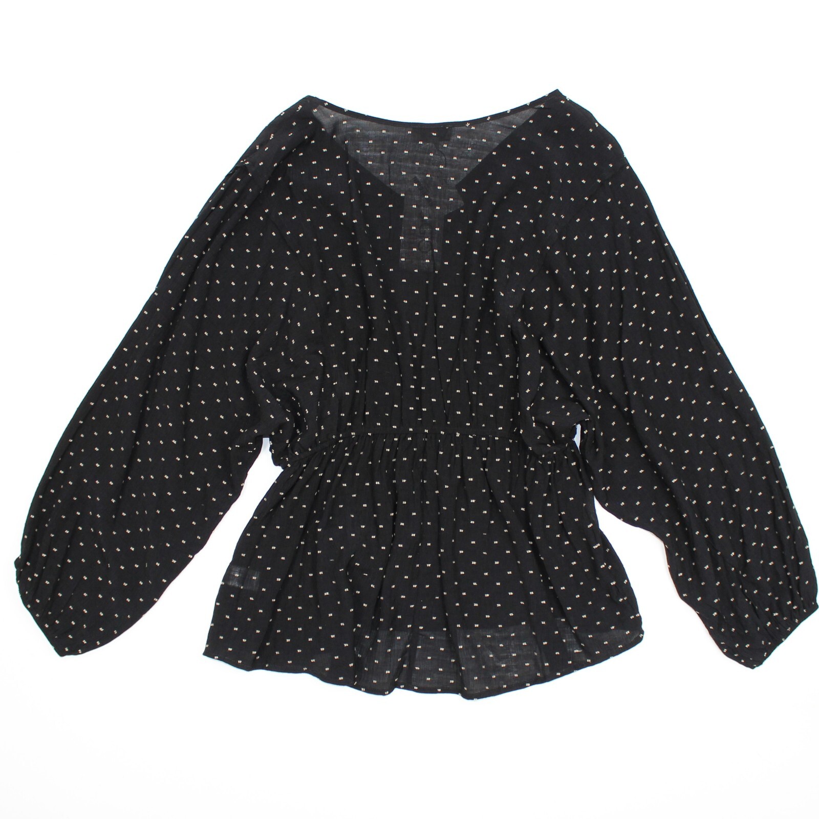 GIGIO PLUS Black Polka Dot Summer Pattern Tunic Top Shirt Blouse Women’s Size XL