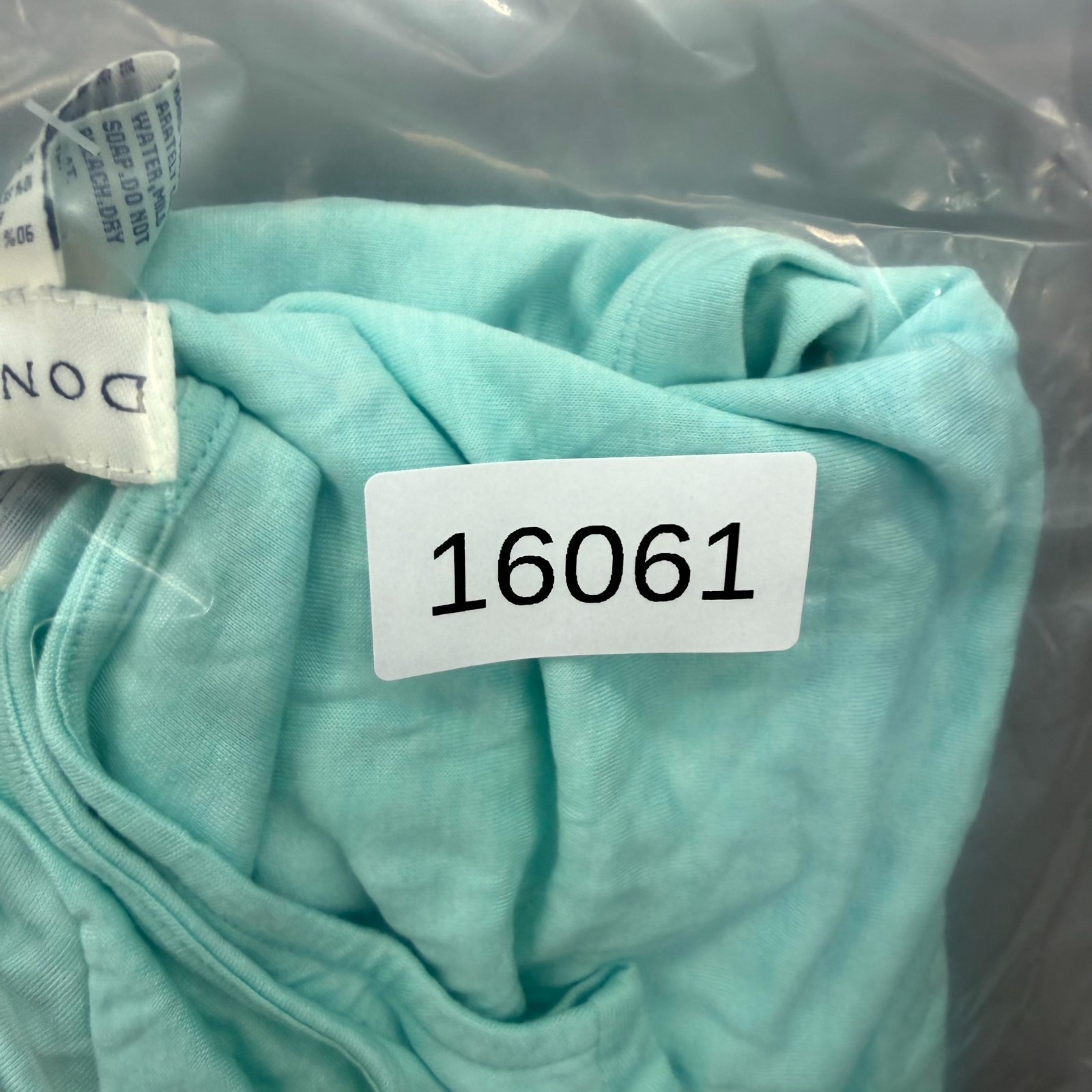 Doncaster Blouse Top Womens XL Aqua Blue Rayon Lightweight Sleeveless Cowl Neck