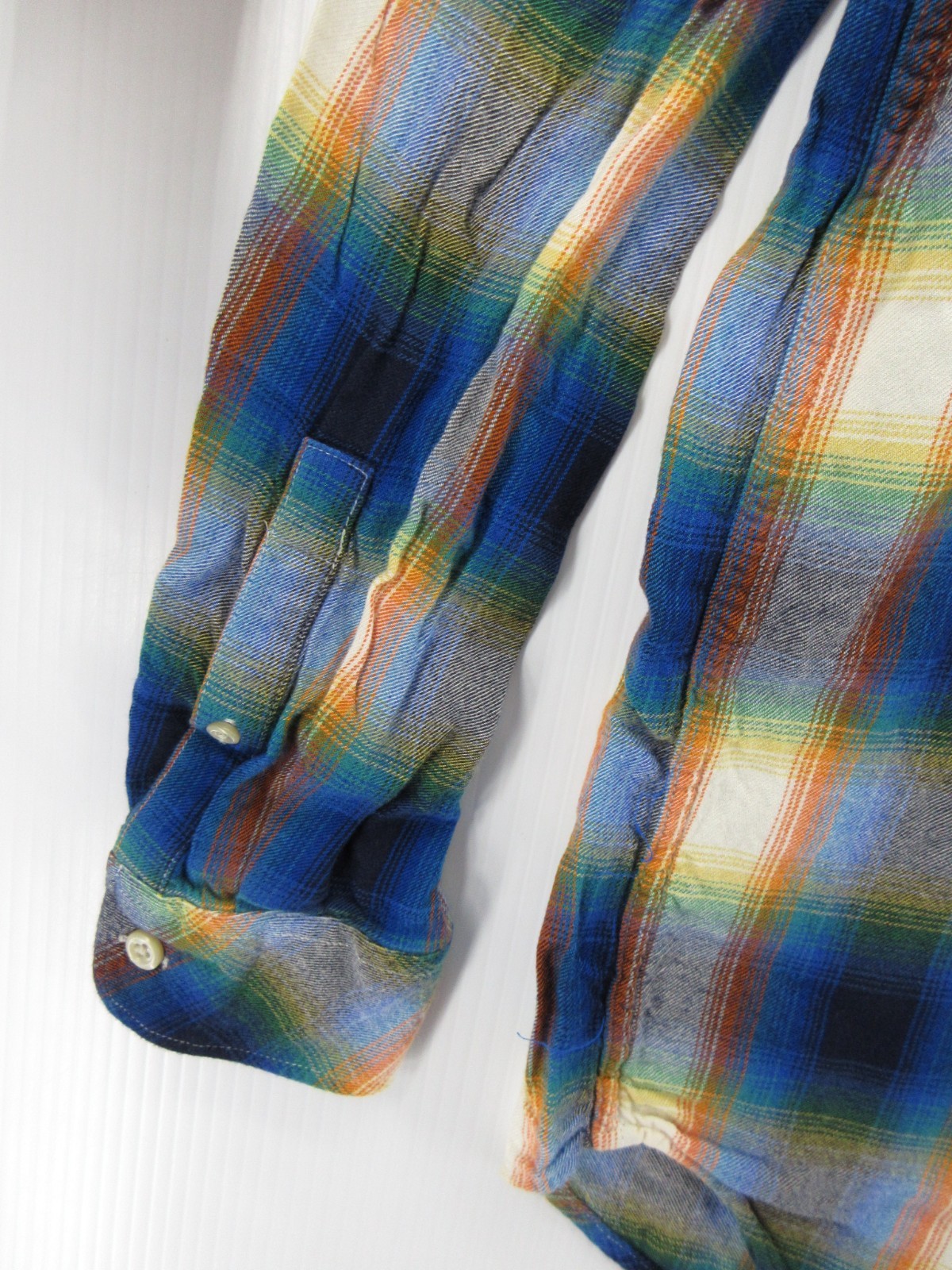 Gap Pendleton Top Women Medium Blue Shadow Plaid Shirt Button Down Heritage
