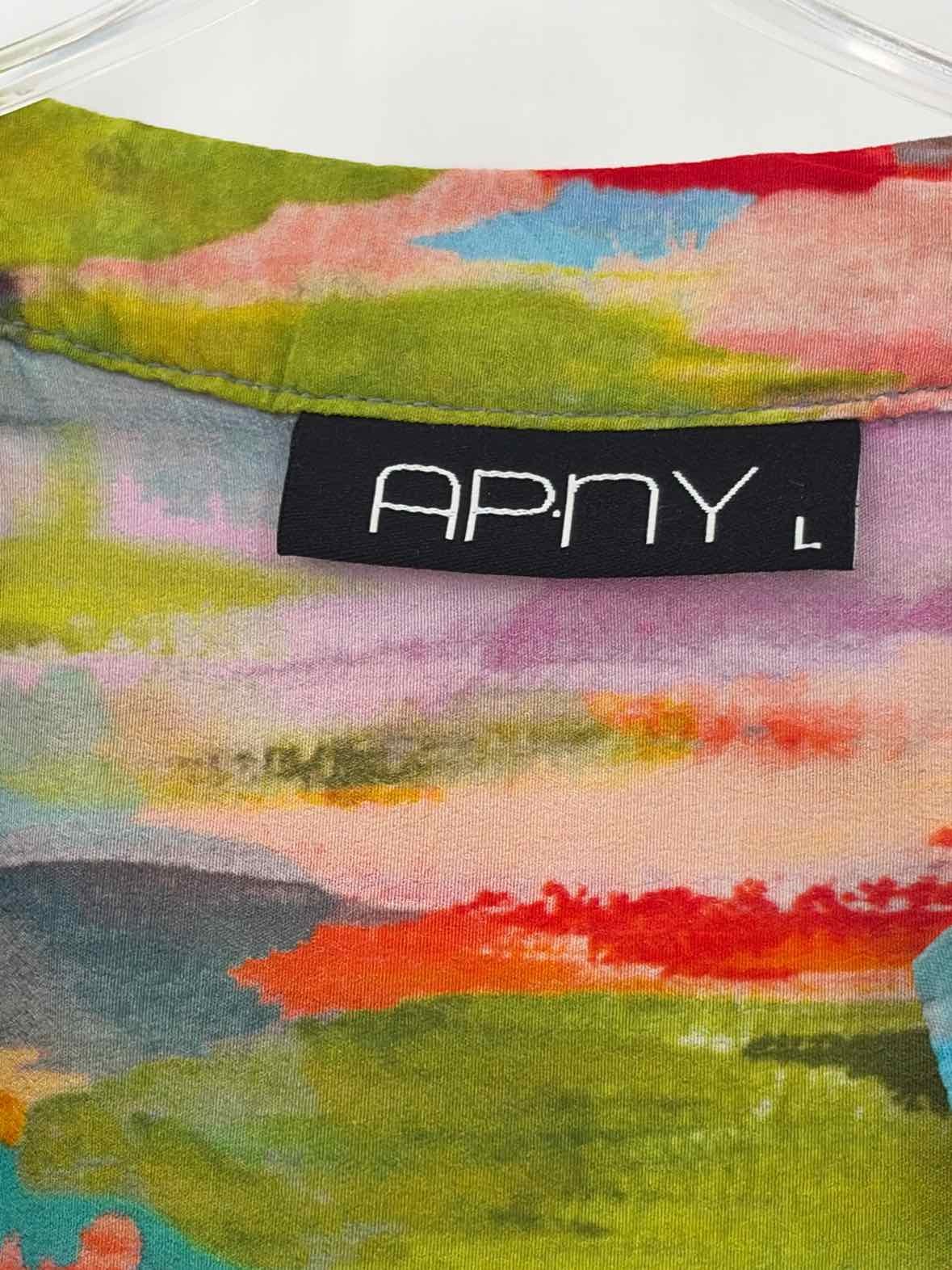 Pre-Owned APNY Pink Size Large Long Sleeve Blouse