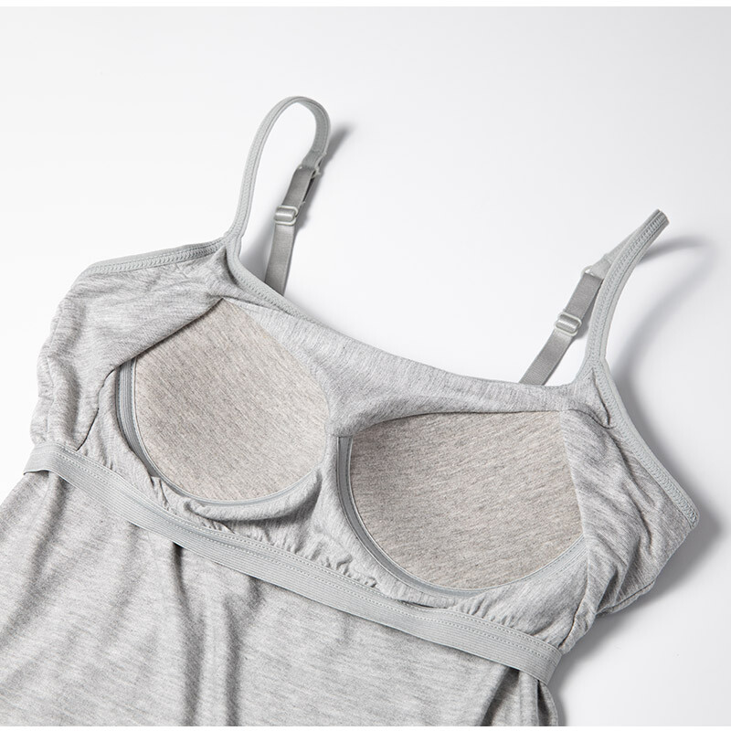 Women Cami Adjustable Strap Camisole With Built in Padded Bra Tank Tops Vest US