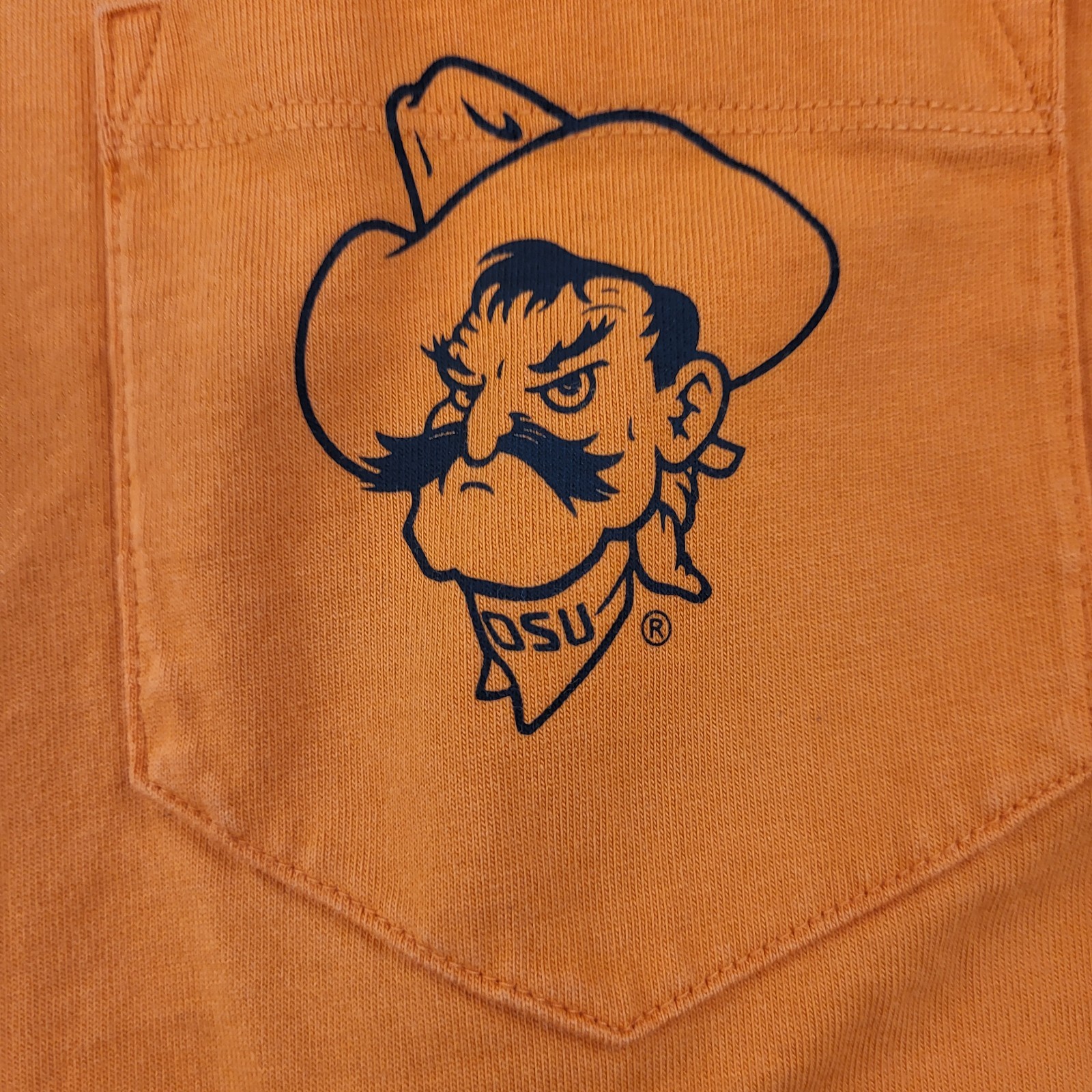 VS Pink Oklahoma State OSU Pistol Pete Shirt Womens Large Orange Graphic Top