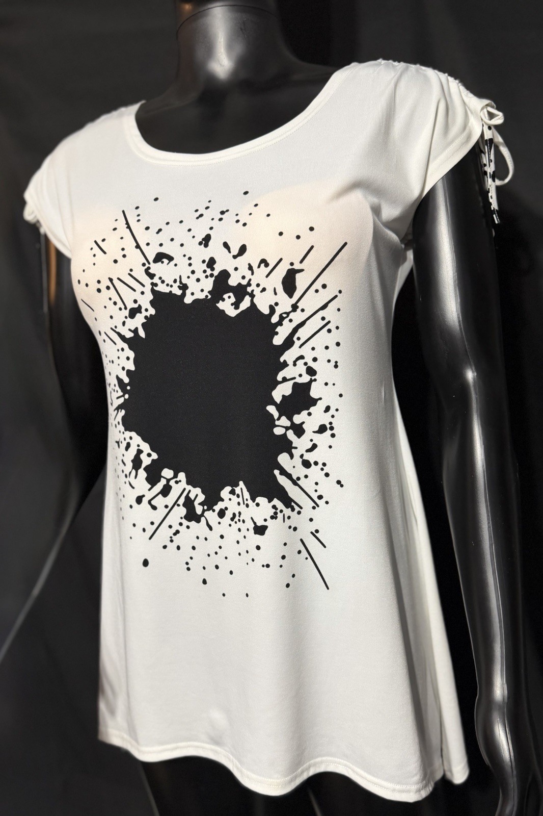 Abstract Art Tunic Patrizia Luca Milano Top Italian Designer, Chic Statement