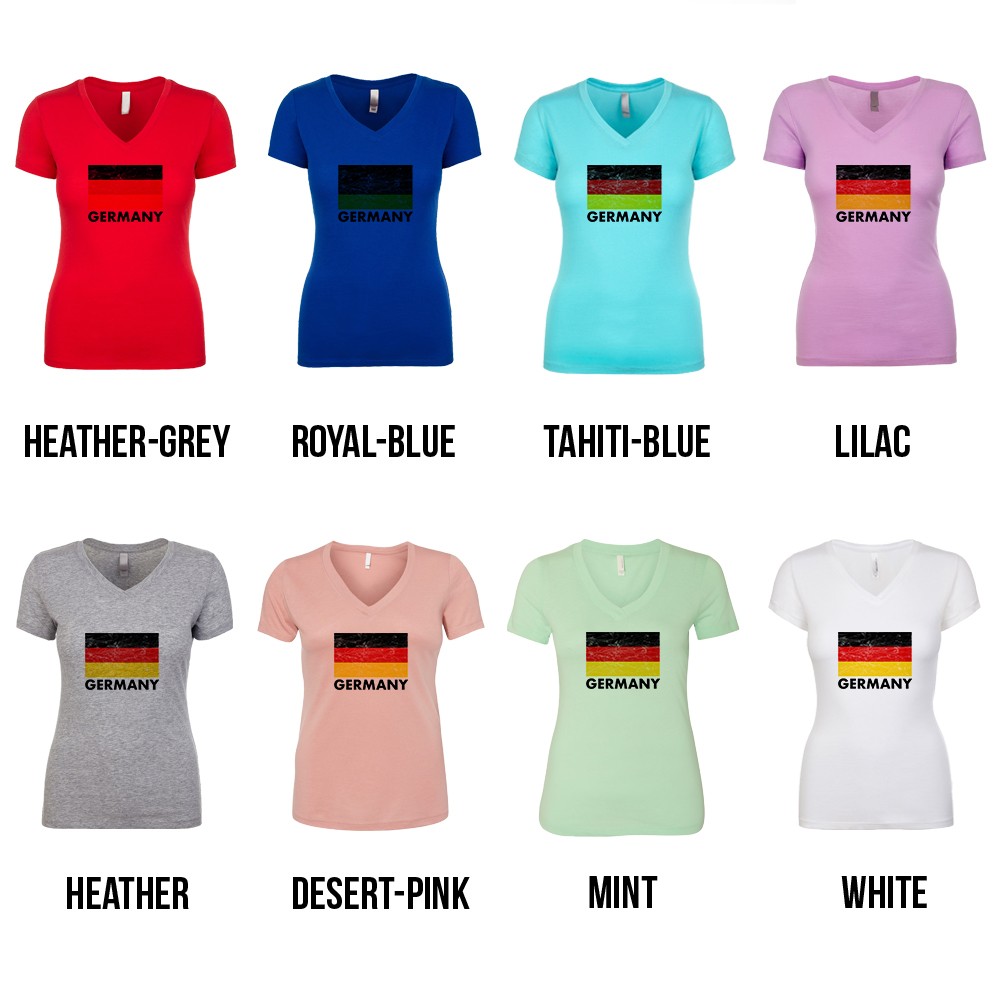 Germany flag pride nationality heritage patriotism Women’s V Neck Shirt