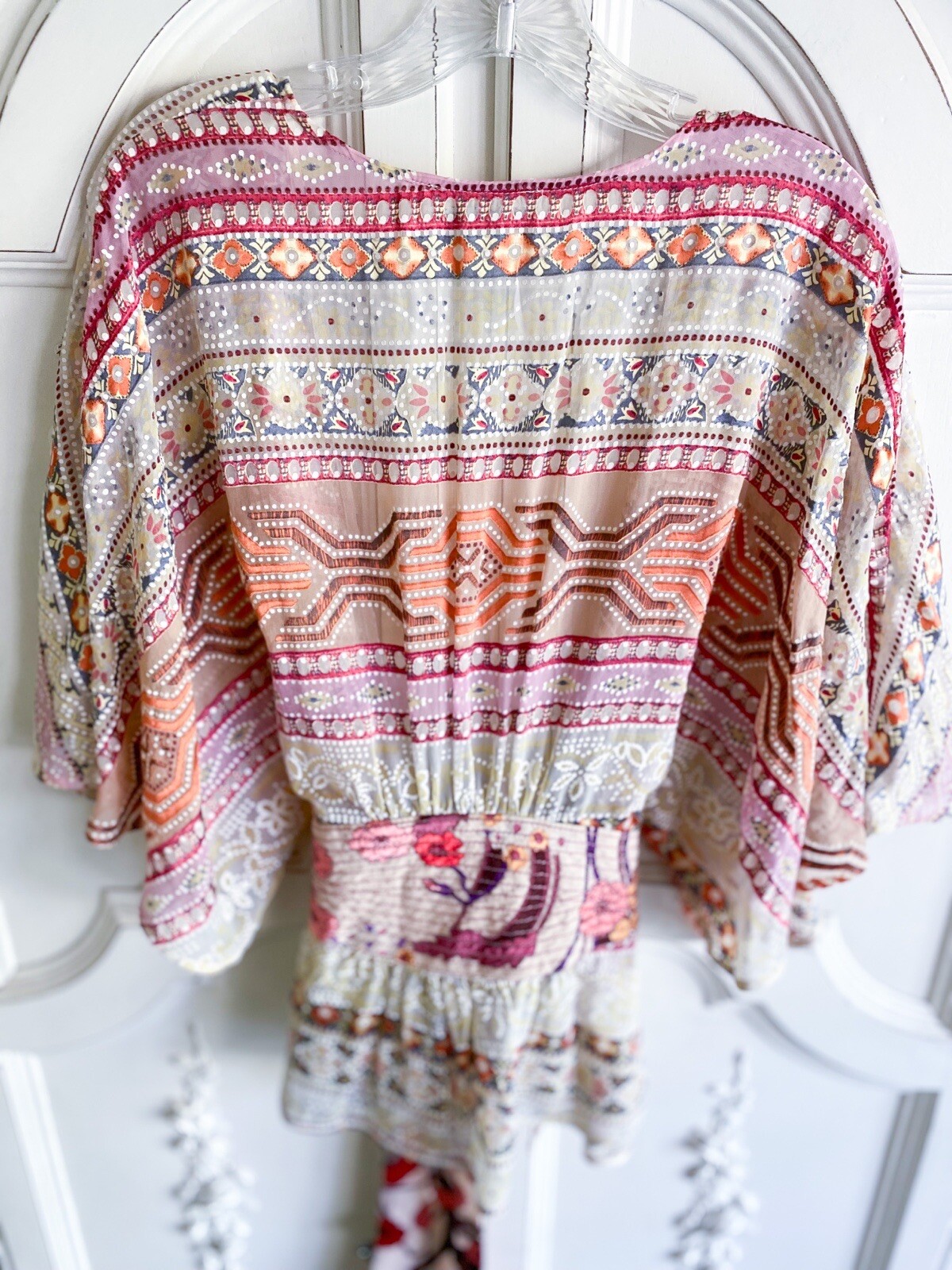Vintage Y2K Anthropologie Jak&Rae Jak & Rae Short Silk Blend Kimono Top Blouse