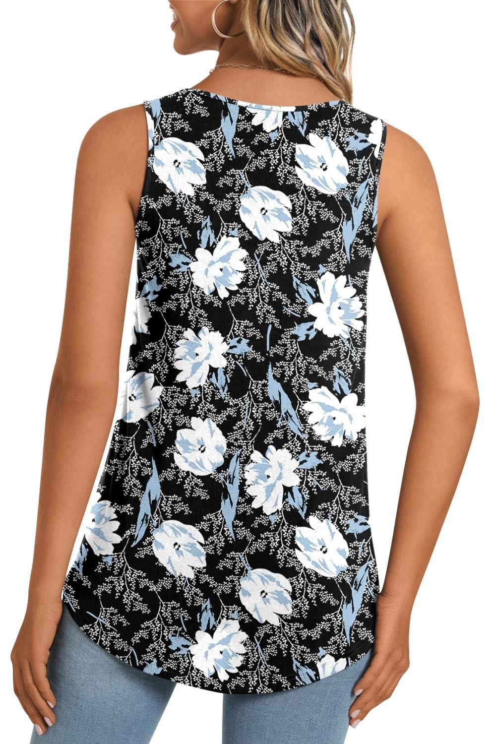 Women’s Sleeveless Tank Top Casual Tunic Blouse White XXLarge
