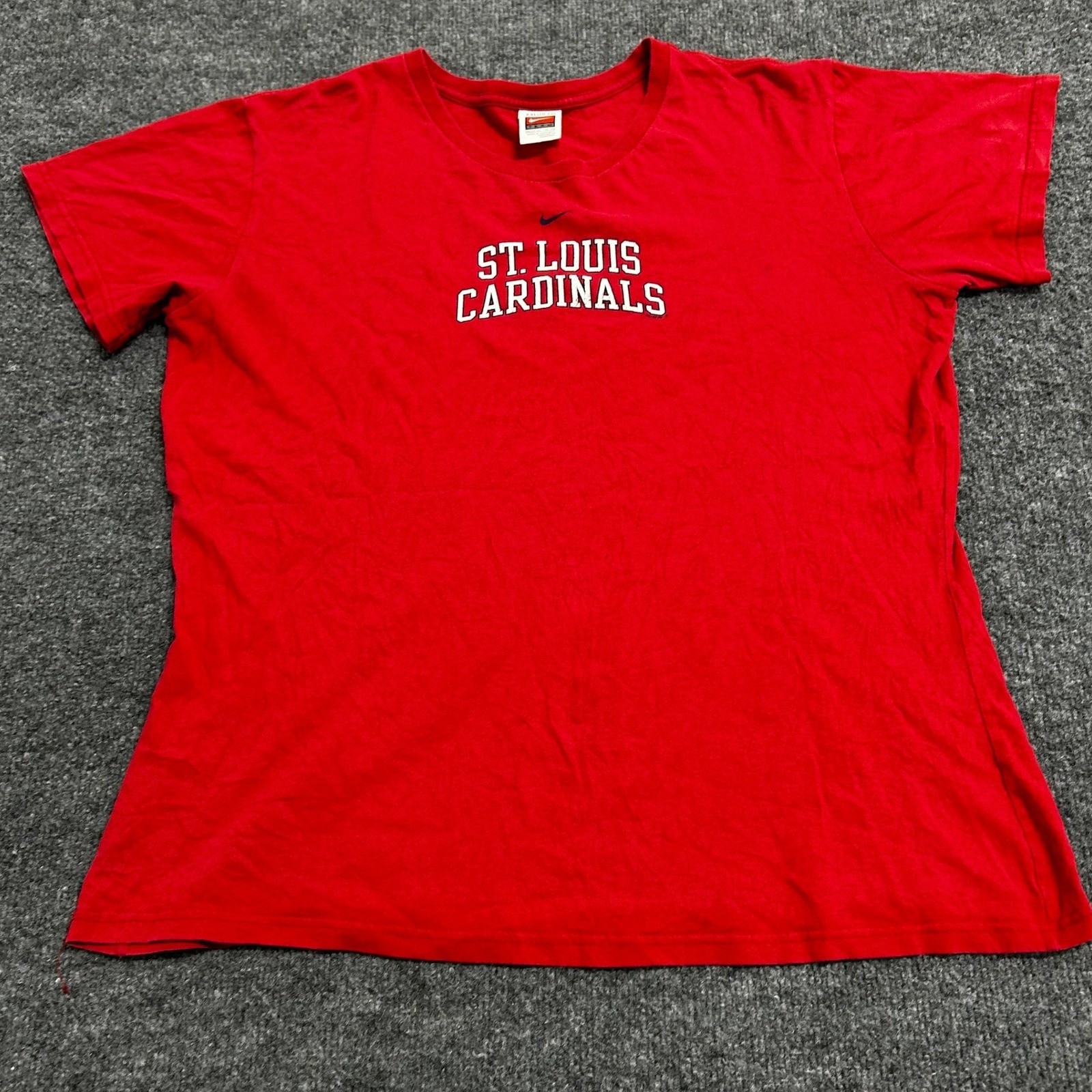 Nike T-Shirt Womens XXL Red St. Louis Cardinals Cotton Graphic Short Sleeve MLB