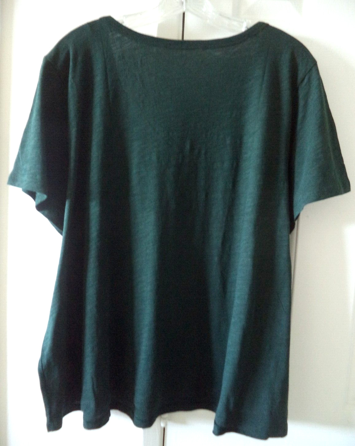 Hot! Old Navy Forest Dark Green Slight Slub V-Neck T-shirt Knit Top 20 22 2X XXL