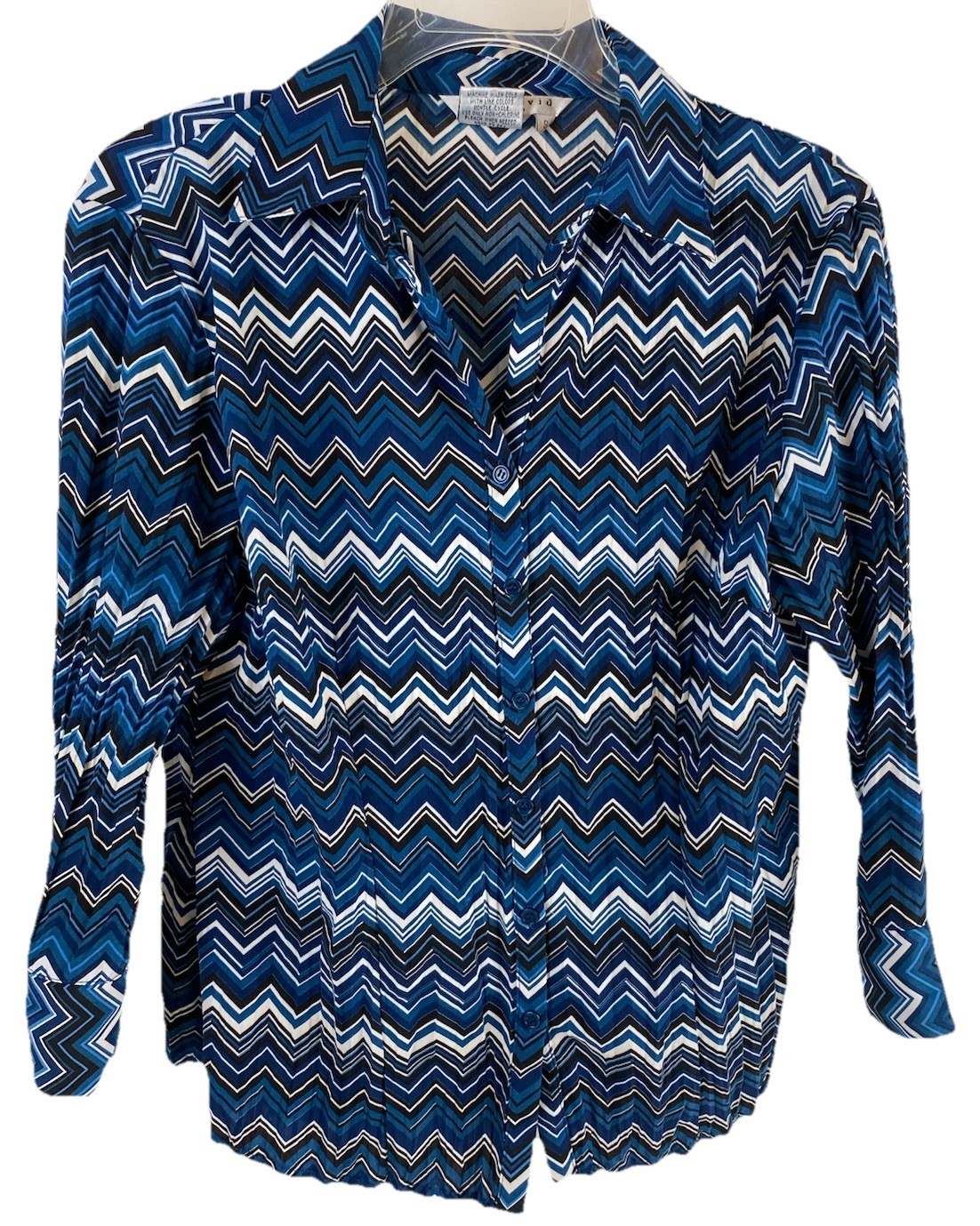 Fred David Stretch Women’s Long Sleeve Top Blouse Size S