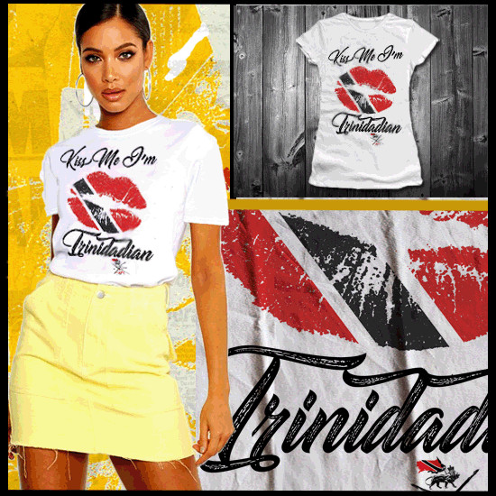 Trinidadian Lips T-Shirt Trinidad and Tobago Flag Trini Carnival Soca Fete Tee