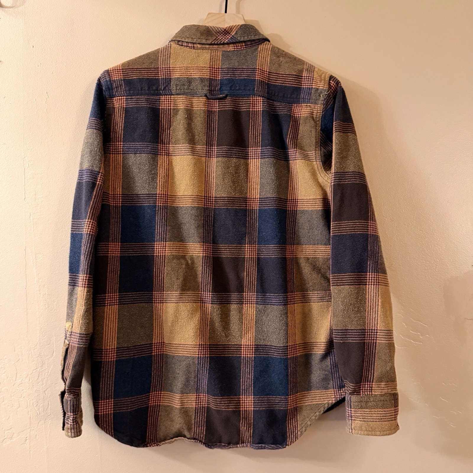 Prana Golden Canyon Shirt Womens Medium Brown Heavy Cotton Flannel Snap Front