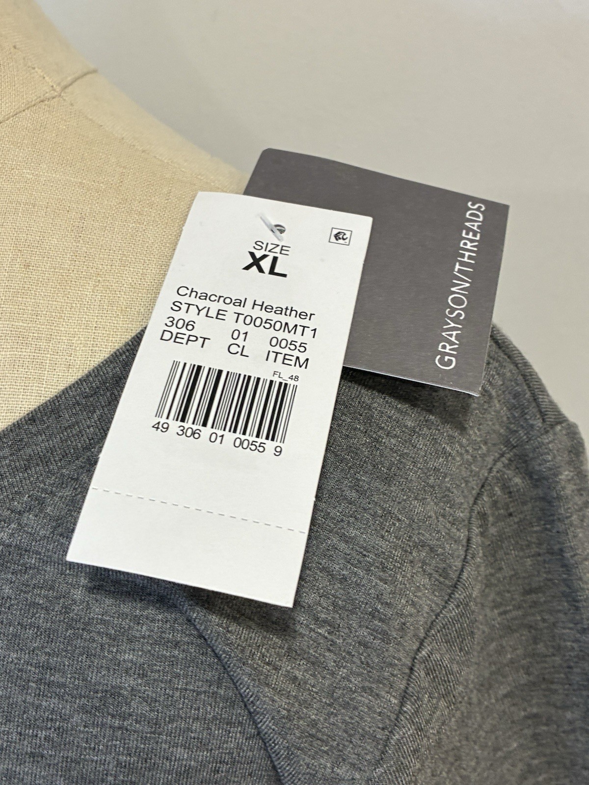 Grayson Threads Charcoal Gray Due In December Maternity Top T Shirt Size XL NWT