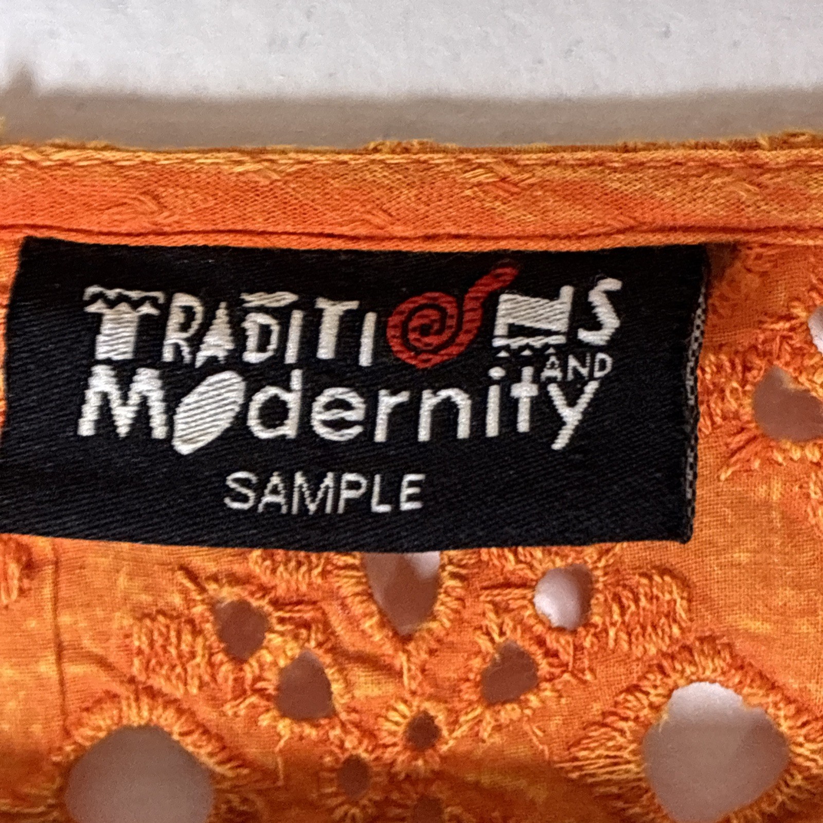 Artsy Embroidered Crochet Lacy Top OS Fairy Whimsigoth Boho Festival Orange