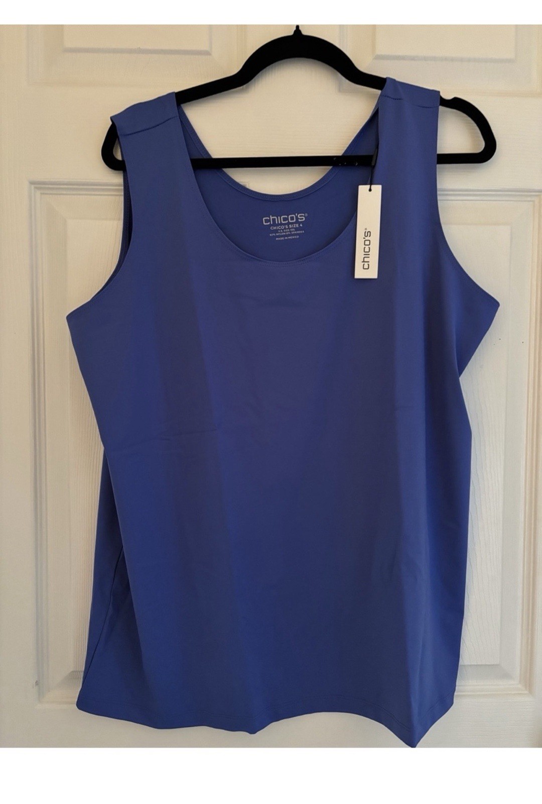 Chico’s Amparo Blue Microfiber Tank Size 4 (20/22-XXL)