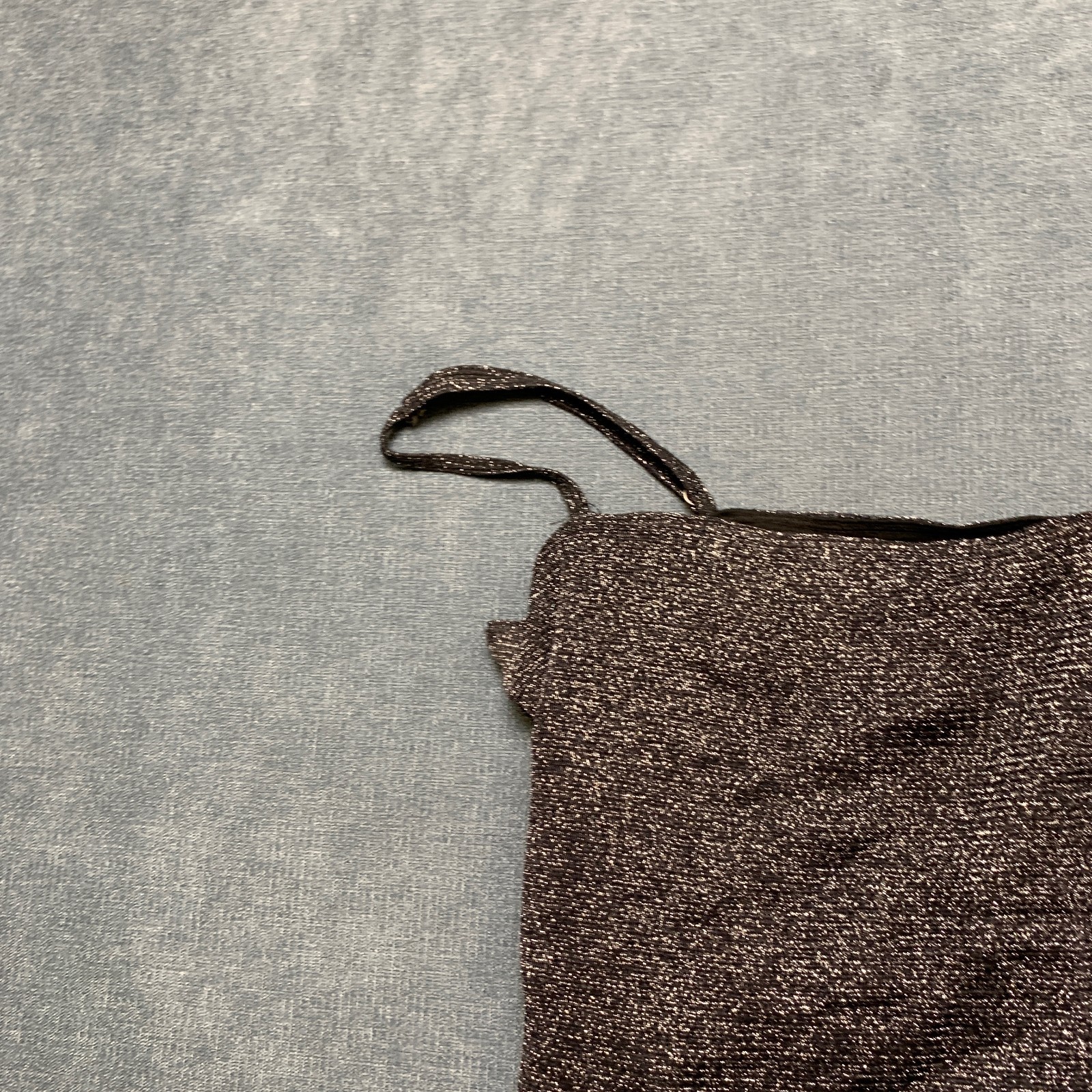 Hollister Cropped Camisole Top Womens Large Gray Lined Sparkles & Cinch Side