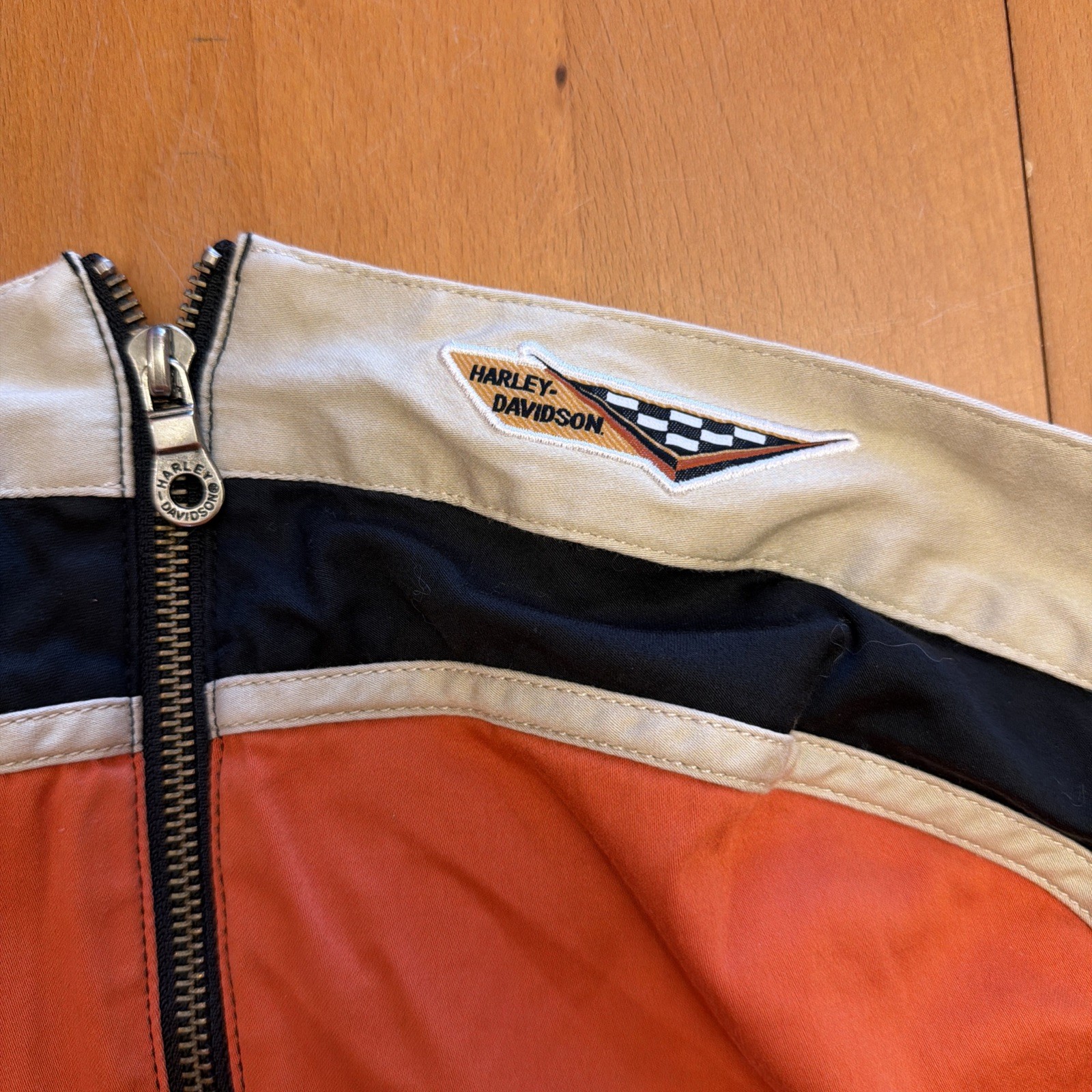 Y2K Harley Davidson Motorcycles Women’s Tube Top XL Wings USA Vintage Zip