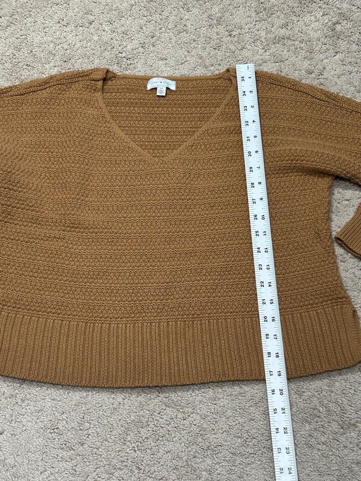 Lucky Brand Womens Sweater Size Small Beige Classic Casual Comfort