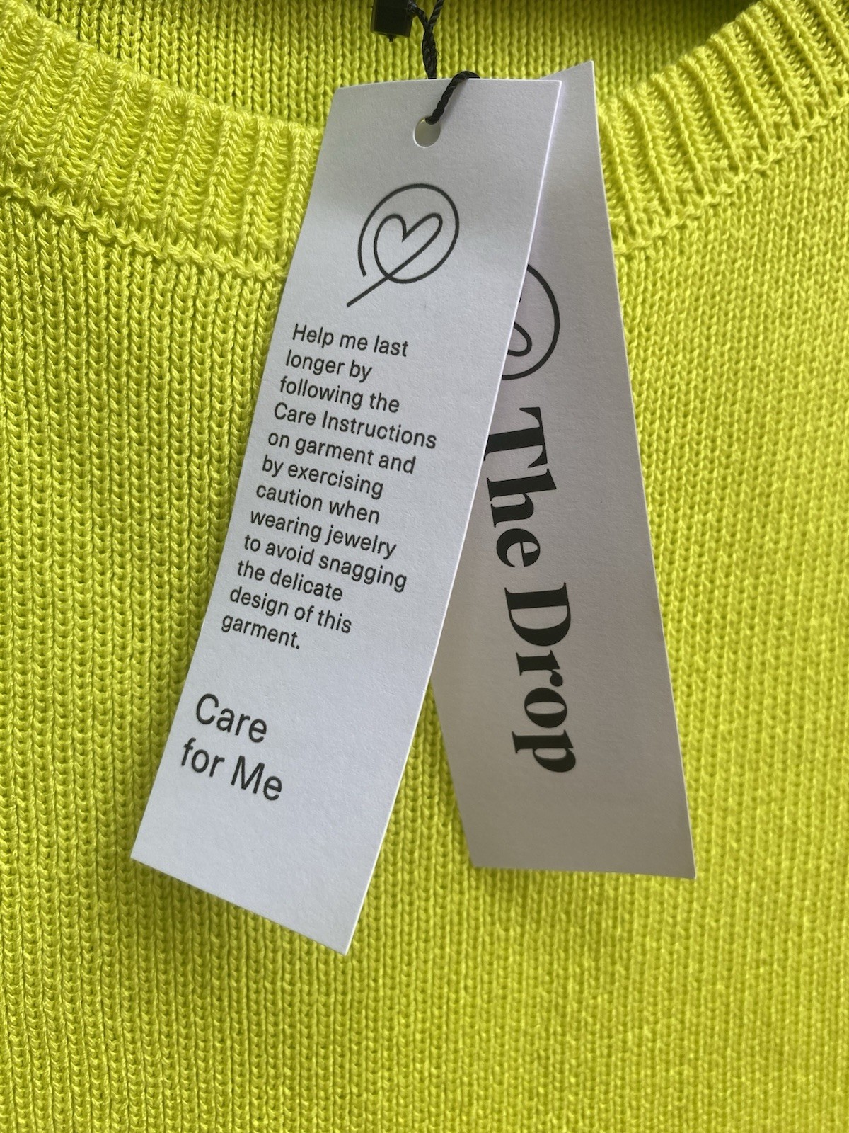 The Drop NWT Sulphur Spring Sleeveless Knit Top Neon Green Yellow Size XXL